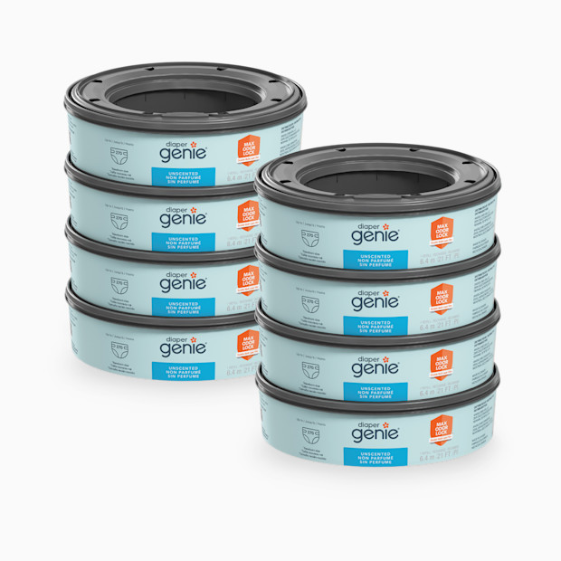 Diaper Genie Round Refill Bags (8-Pack) - Compatible with Complete and Expressions Pails.