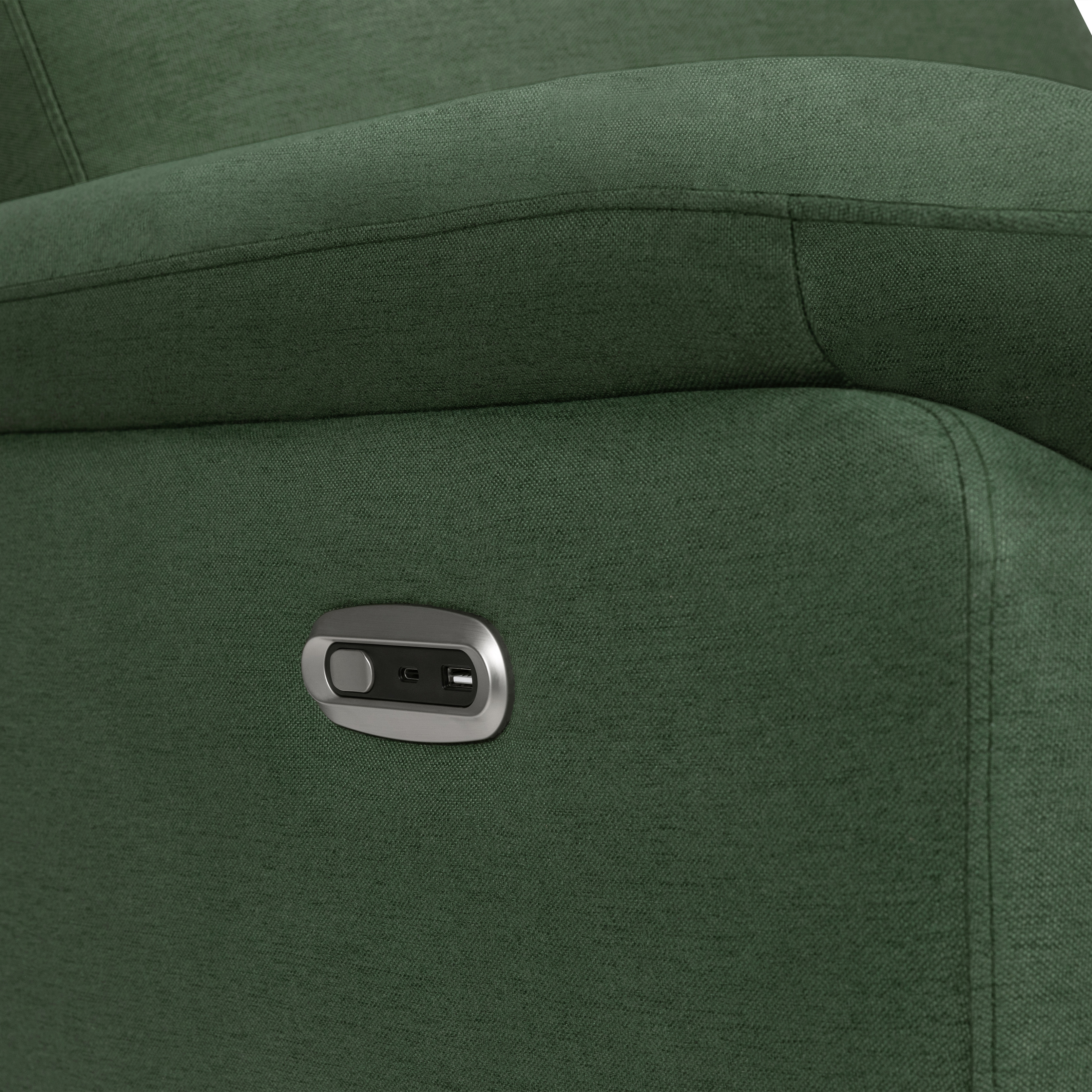 daVinci Suzy Electronic Recliner and Swivel Glider - Pine Green.