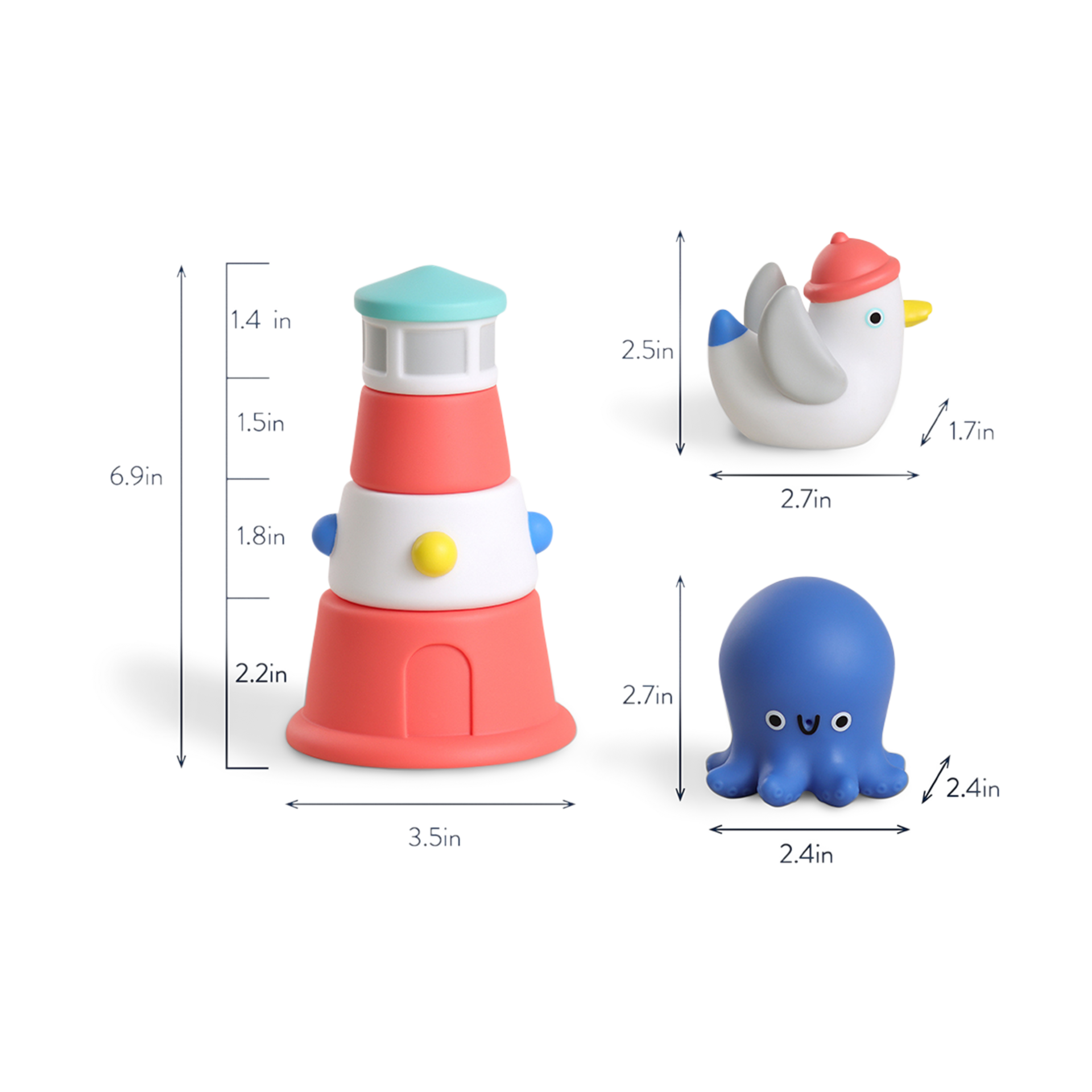 Itzy Ritzy Stack and Squirt Bath Toy.