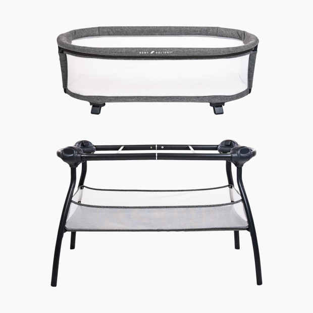 Baby Delight Beside Me Nova Bassinet with Stand - Charcoal Tweed.