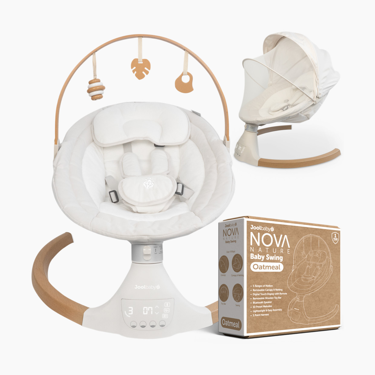 Jool Baby Nova Nature Baby Swing - Oatmeal.