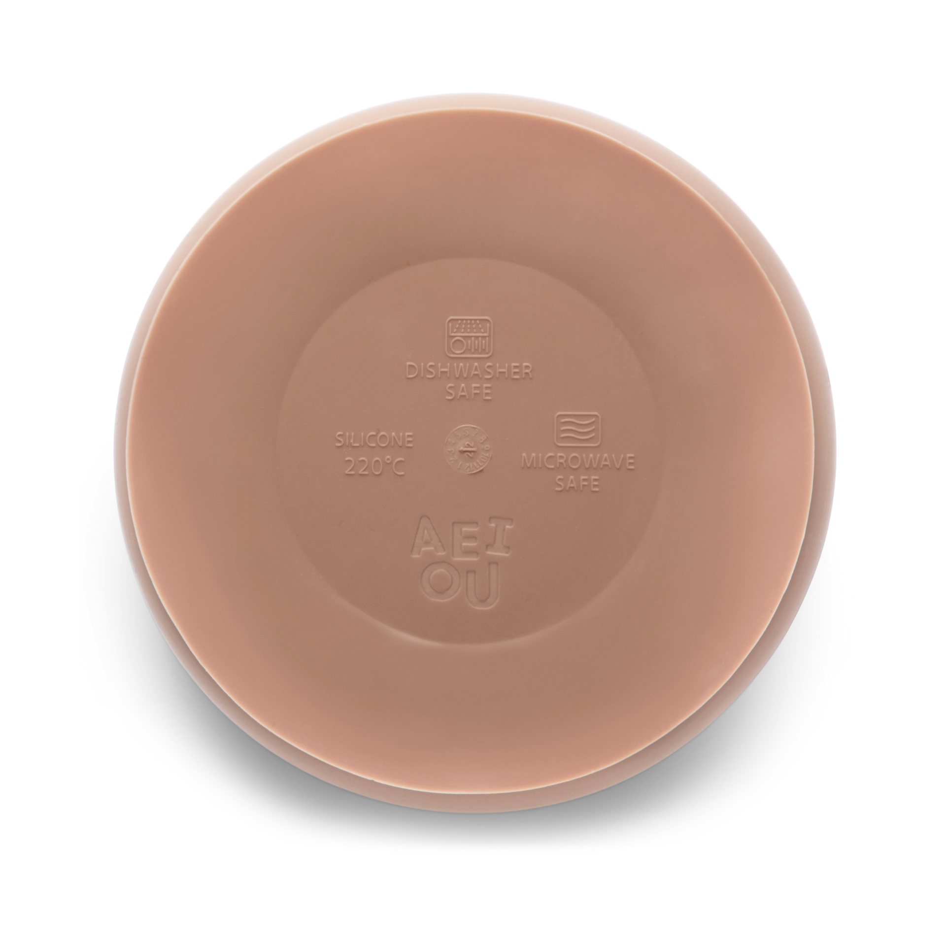 AEIOU Suction Bowl with Lid - Clay.