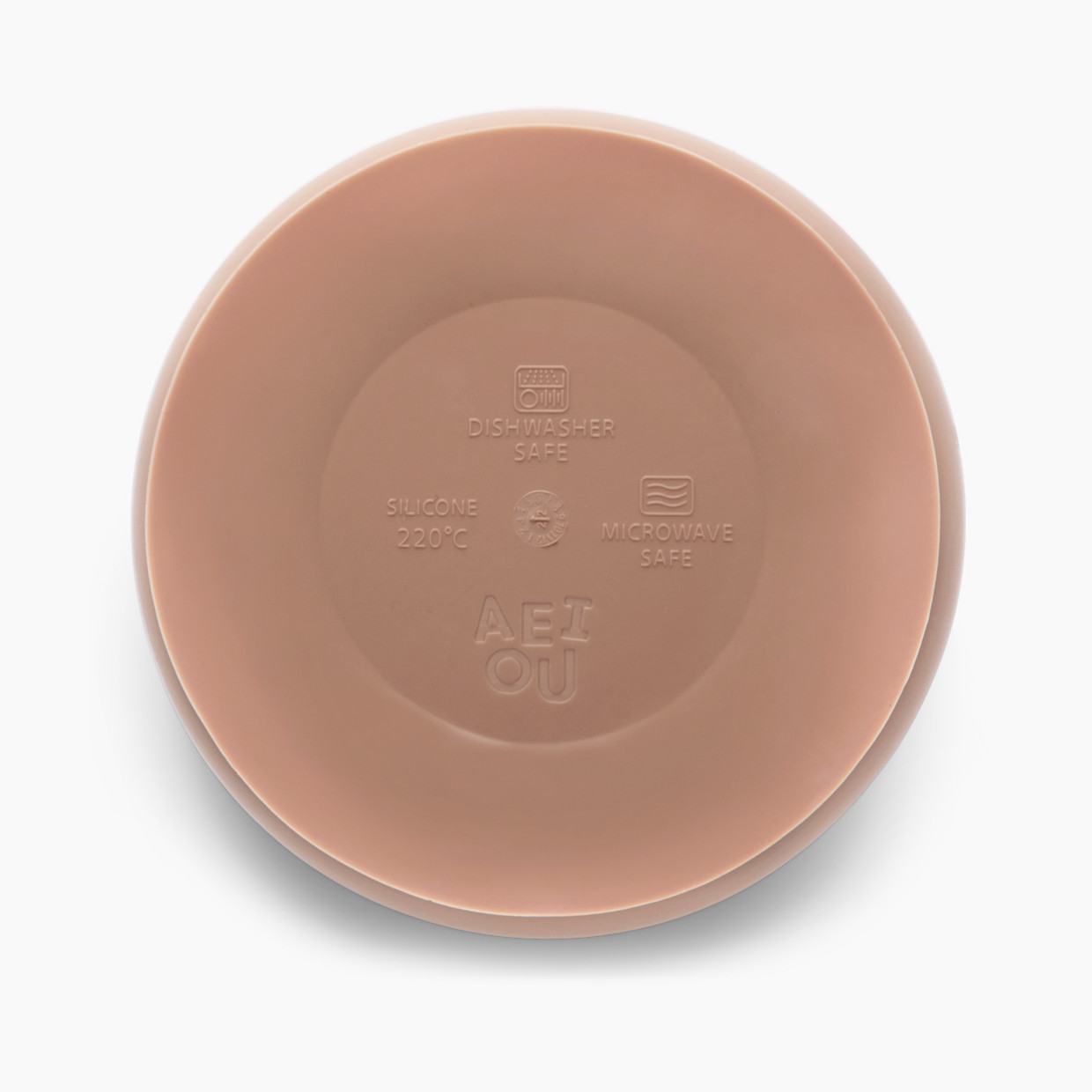 AEIOU Suction Bowl with Lid - Clay.