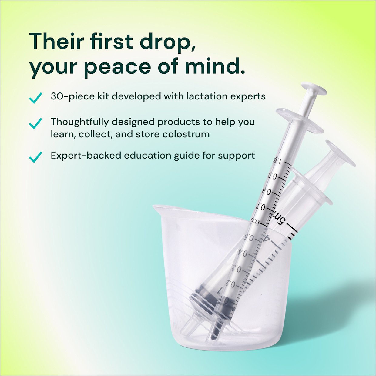 Willow Colostrum Collection Kit - Clear.