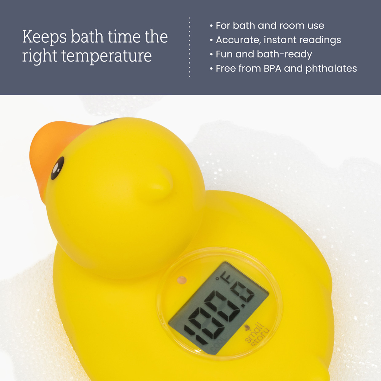 Small Story Baby Bath & Room Thermometer - Duck.