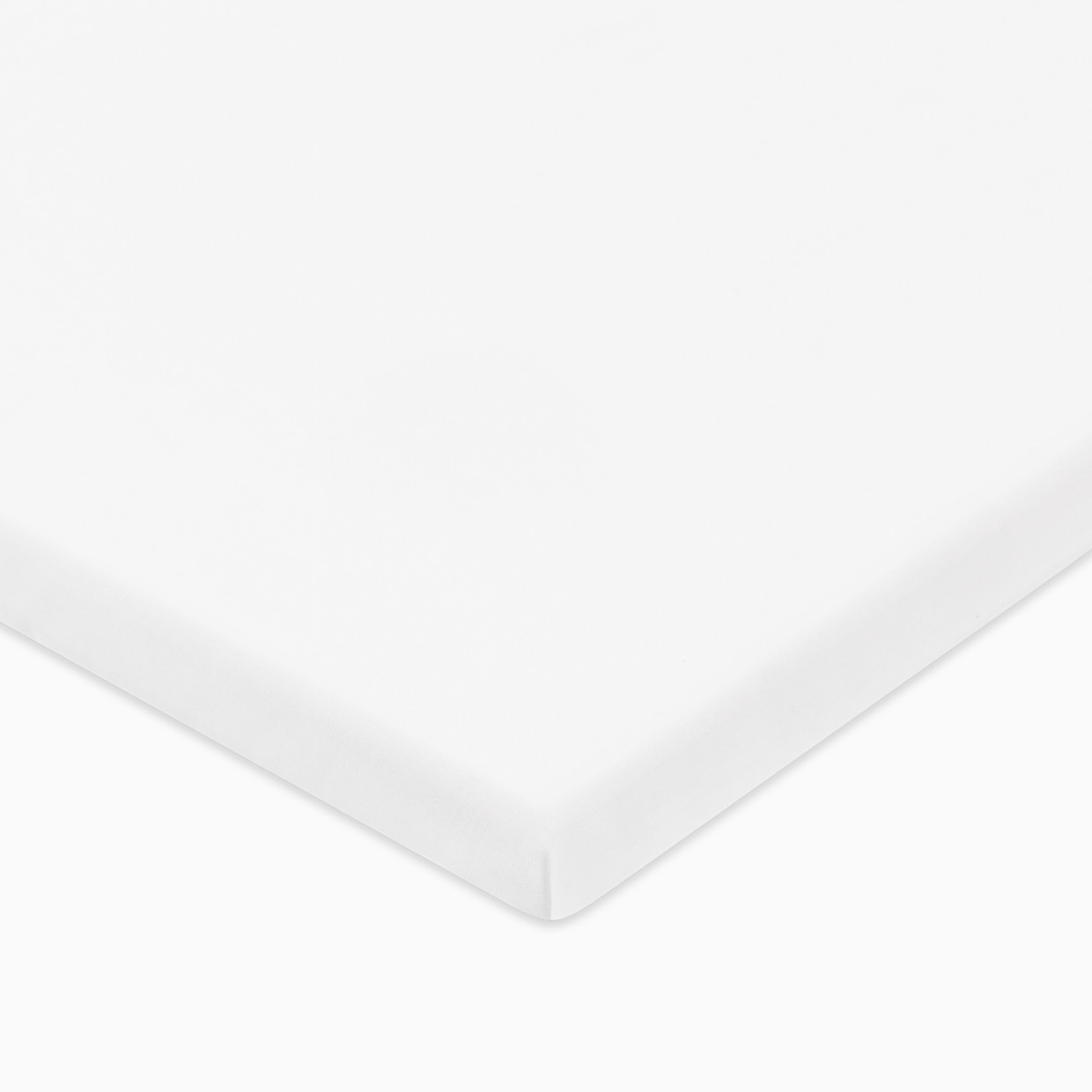 babyletto All-Stages Midi Organic Brushed Cotton Crib Sheet - Bright White.