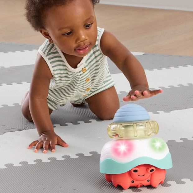 Skip Hop Stack & Crawl 4-in-1 Crab Baby Crawl Toy.