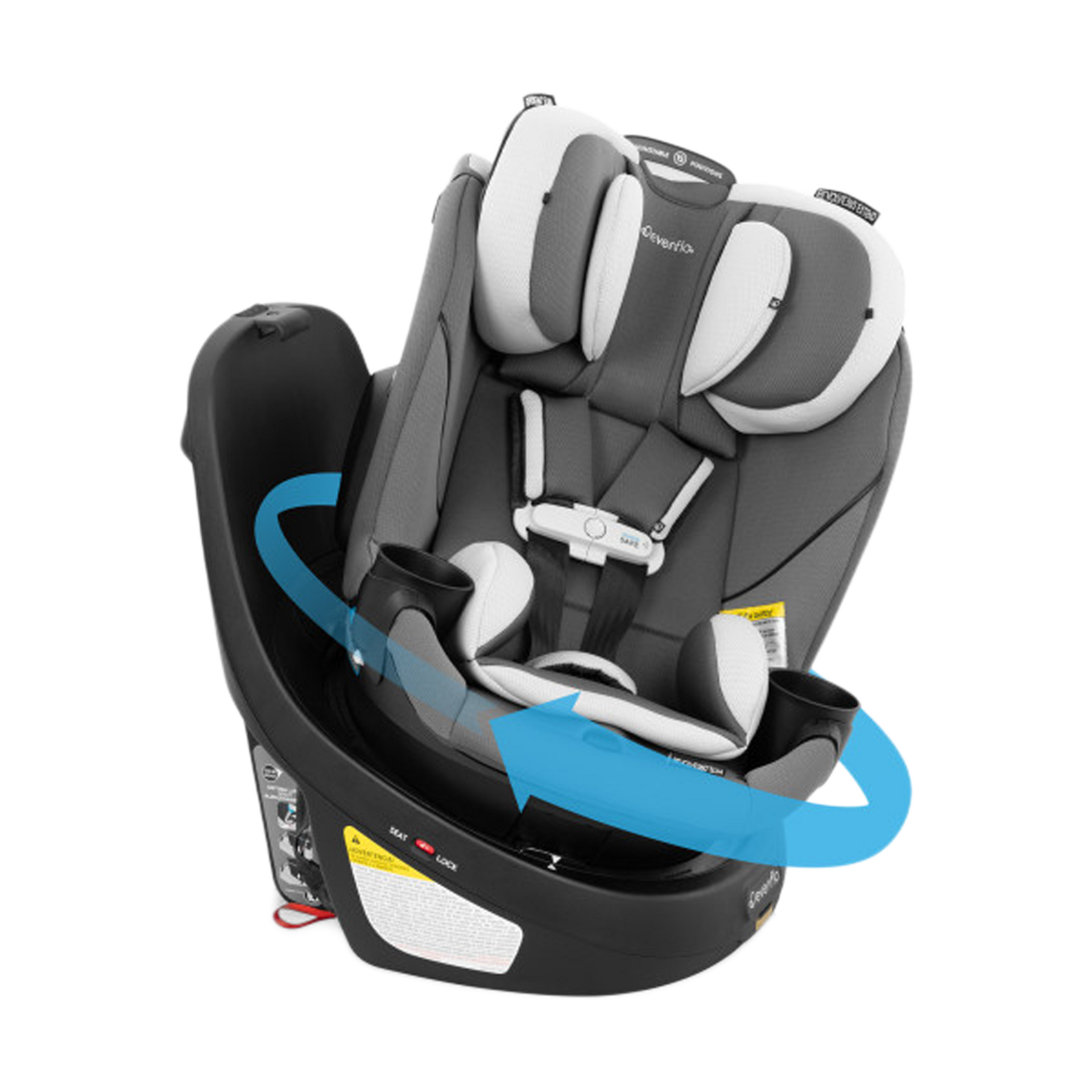 Evenflo Gold Revolve360 Slim 2-in-1 Rotational Car Seat with SensorSafe.