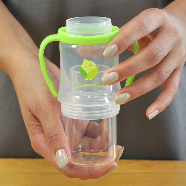 GREEN SPROUTS Glass Sip & Straw Cup - Pink.