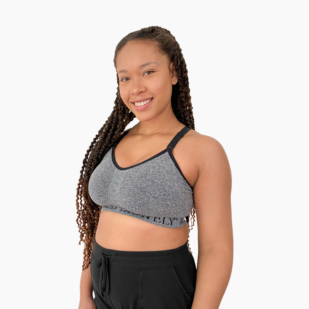 Kindred Bravely Sublime Support Low Impact Nursing & Maternity Sports Bra - Grey Heather, 1 X Busty.