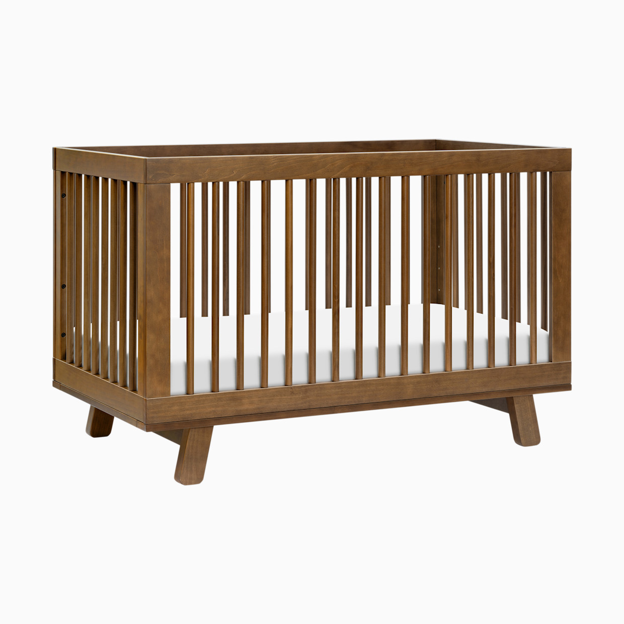 babyletto Hudson 3-in-1 Convertible Crib with Toddler Bed Conversion Kit - Natural Walnut.