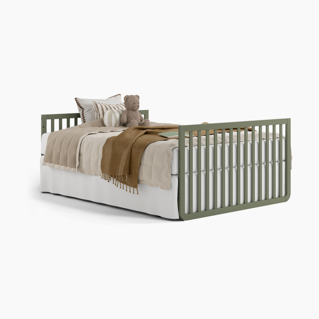 Storkcraft Amalfi Deluxe 5-in-1 Convertible Crib - Olive With Driftwood.