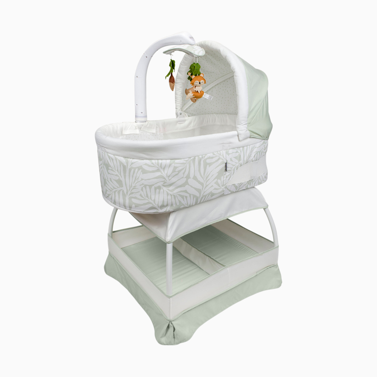 TruBliss Sweetli Calm Bassinet - Sage Fern Leaves.