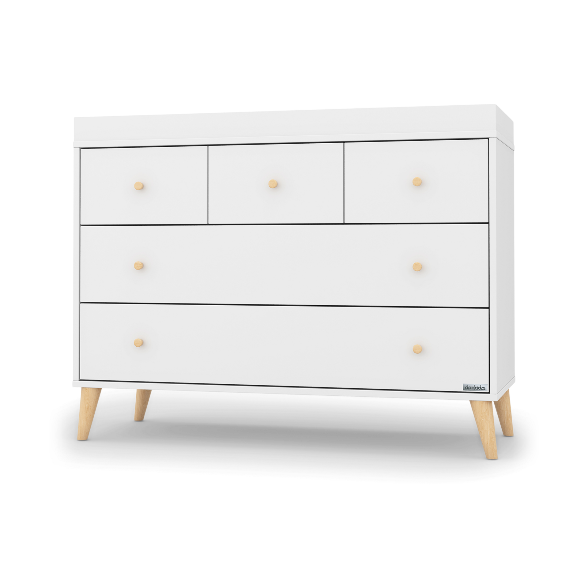 dadada Austin 5drawer dresser White/Natural Babylist Shop