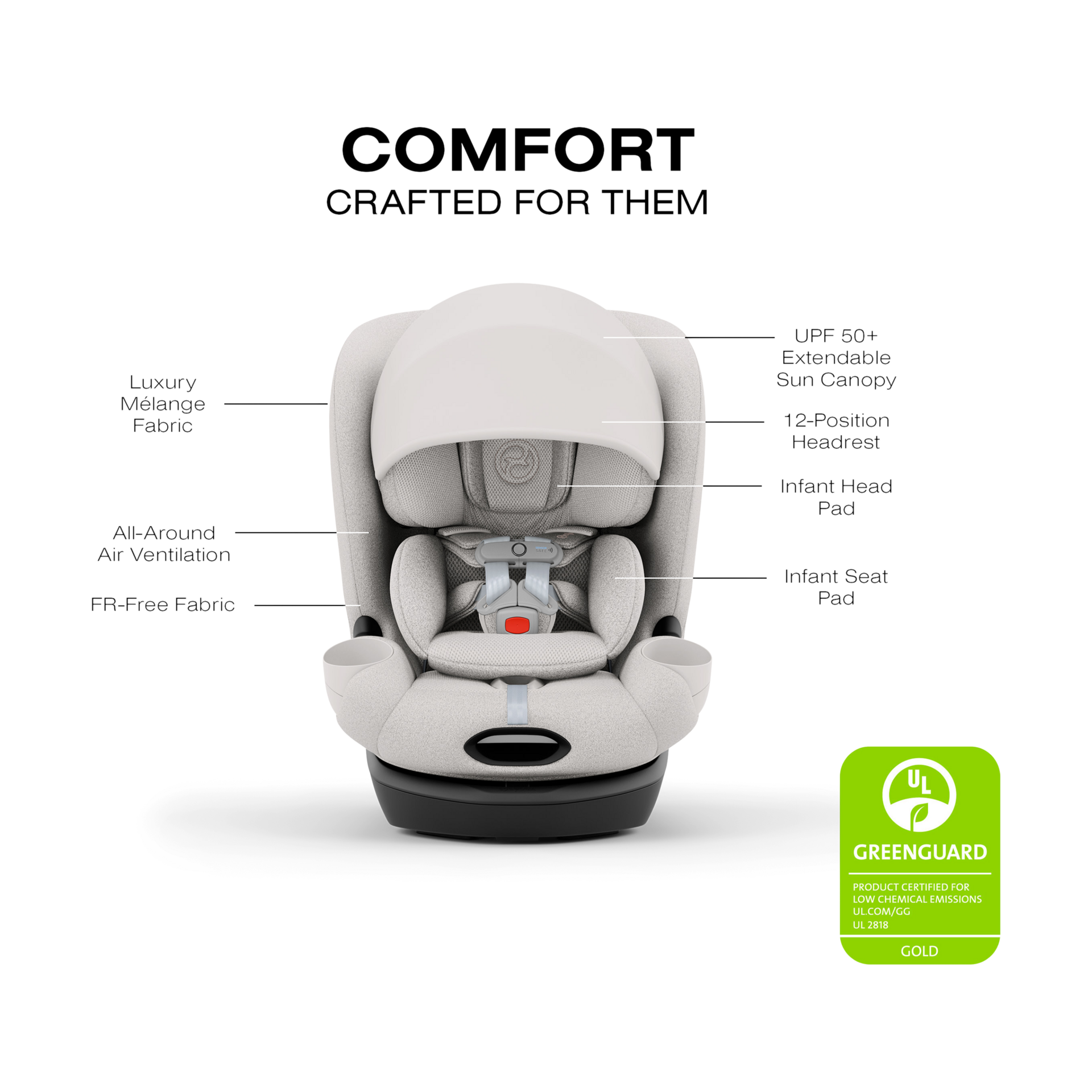Cybex Callisto T 360 Rotating All-in-One Convertible Car Seat - City Grey.