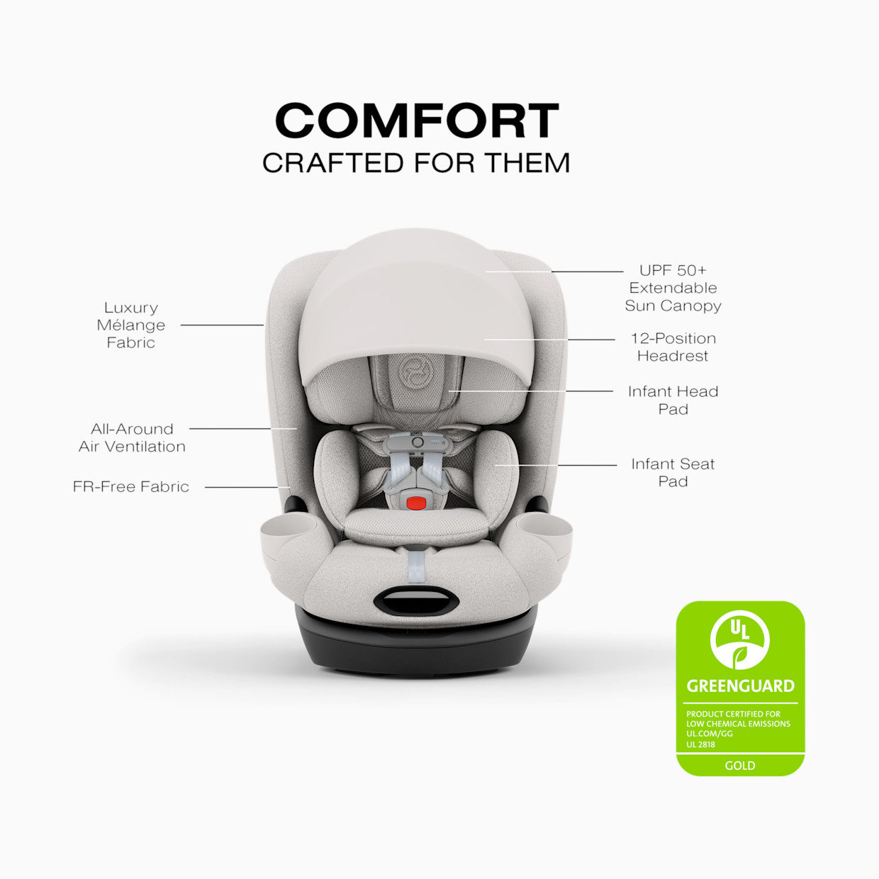Cybex Callisto T 360 Rotating All-in-One Convertible Car Seat - City Grey.