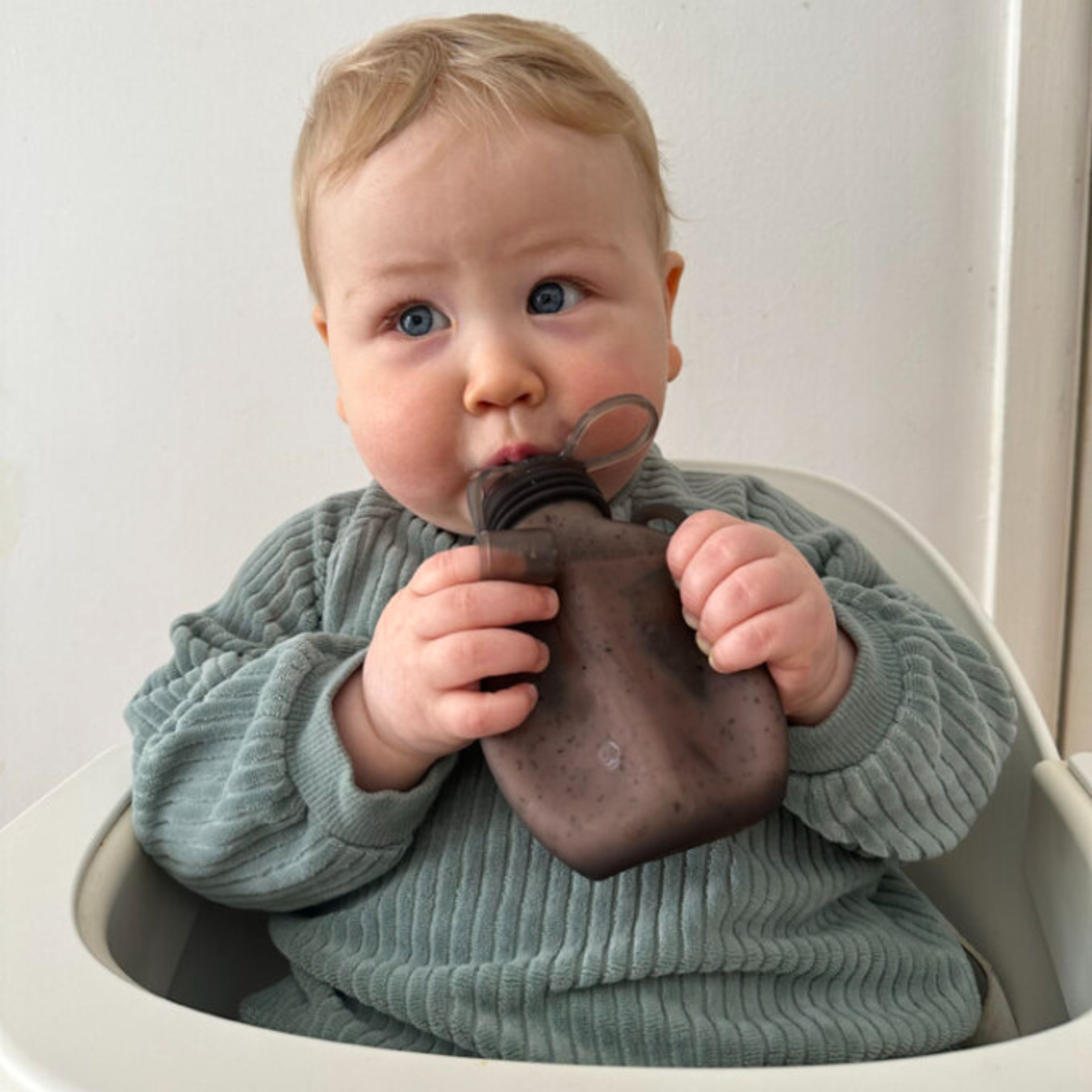 Haakaa Happii Bear Silicone Goody Pouch (2 Pack) - 6 Oz.