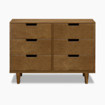 DaVinci Marley 6-Drawer Dresser - Baby Dresser for Nursery - Kids Bedroom Furniture - Double Chest of Drawers for Toddler Boys and Girls - Versatile Wood Dresser for Living Room, Hallway - Walnut