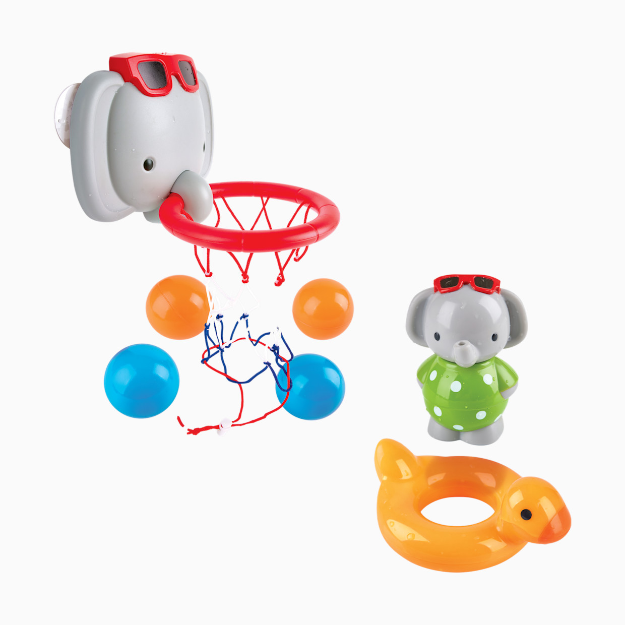 Hape Bath Time Elephant Spin Splash 'n' Swim & Basketball Bundle.
