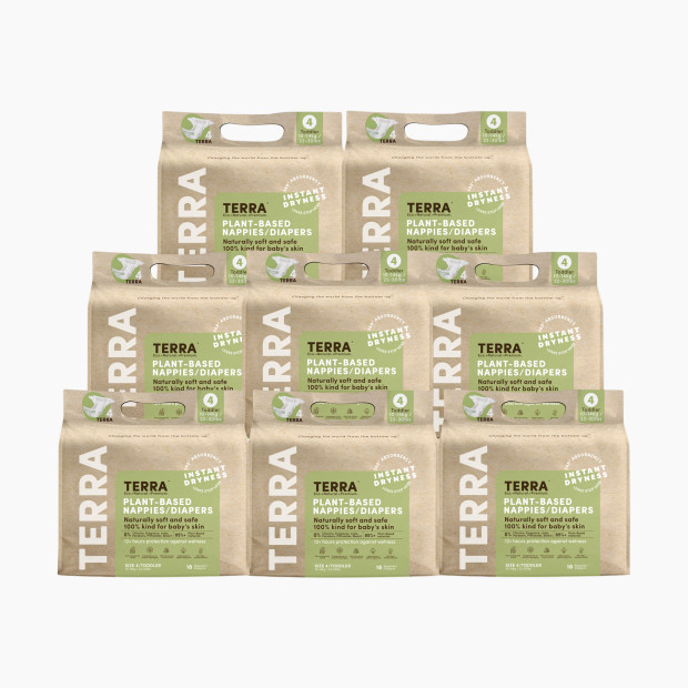 Terra Premium Plant-Based Diapers - Size 4 (144 Ct).