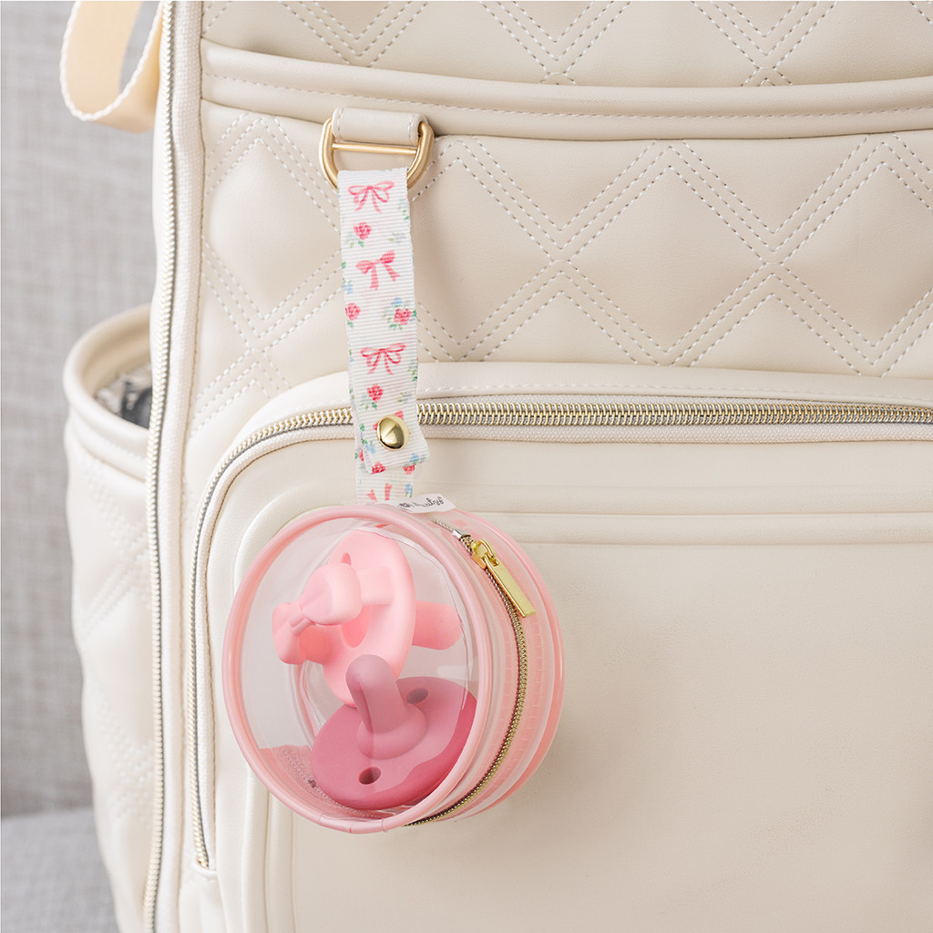 Itzy Ritzy Pacifier Case - Ribbons & Roses.