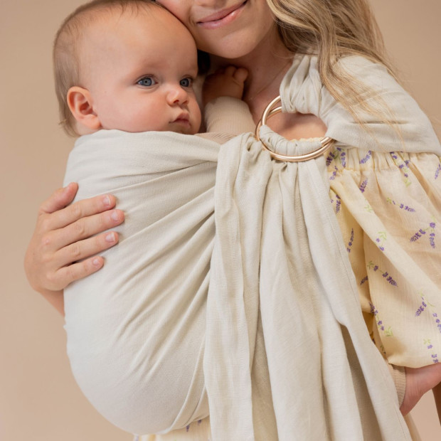 WildBird Linen Ring Sling - Sparrow With Gold Ring, Standard 74".