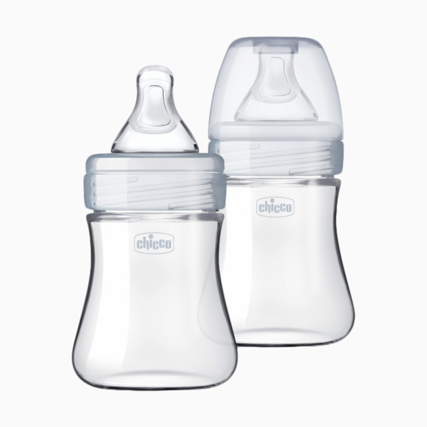 Chicco Duo Hybrid Baby Bottles with Invinci-Glass - Grey, 5 Oz