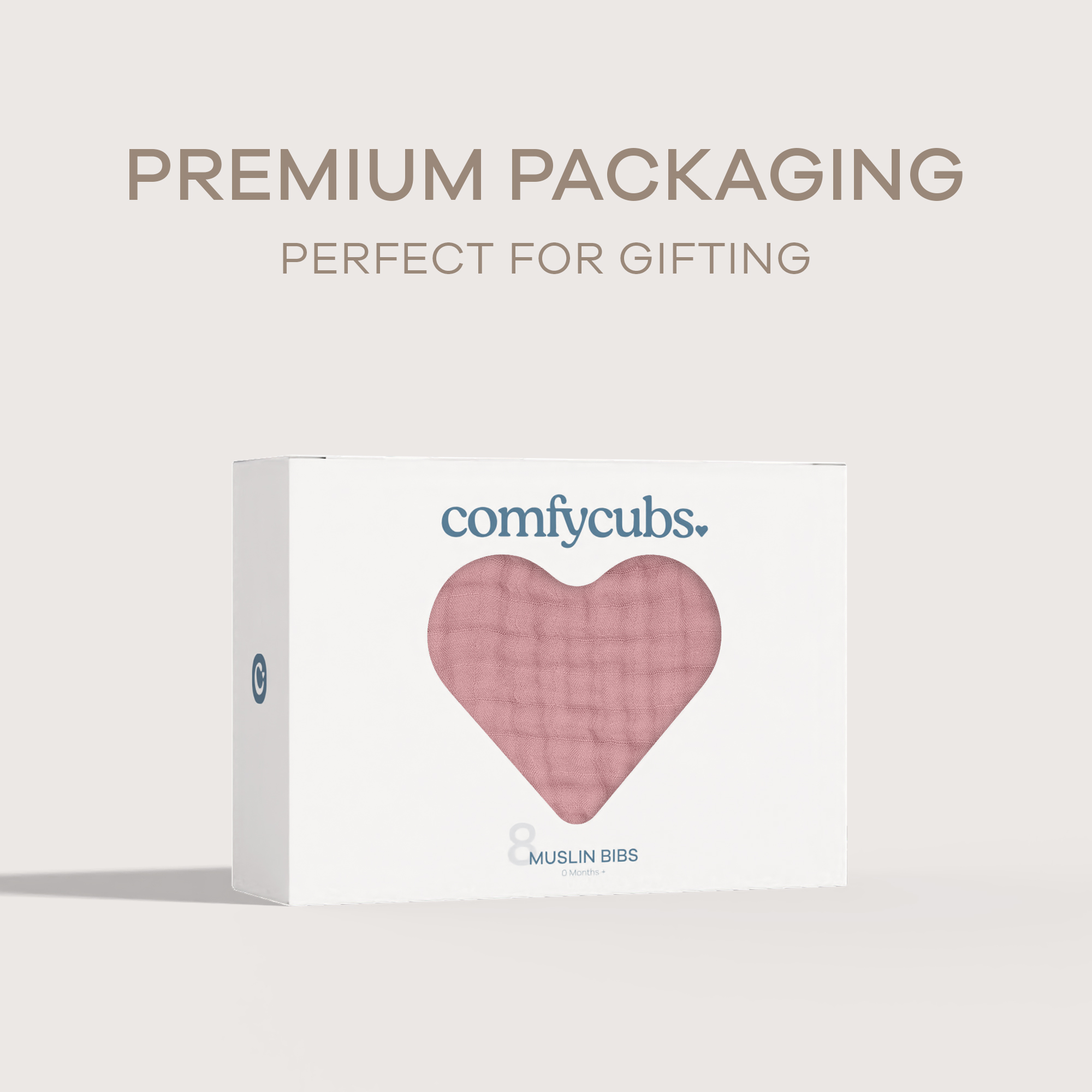 Comfy Cubs Muslin Bibs with Adjustable Snaps (8 Pack) - Mauve, 8.