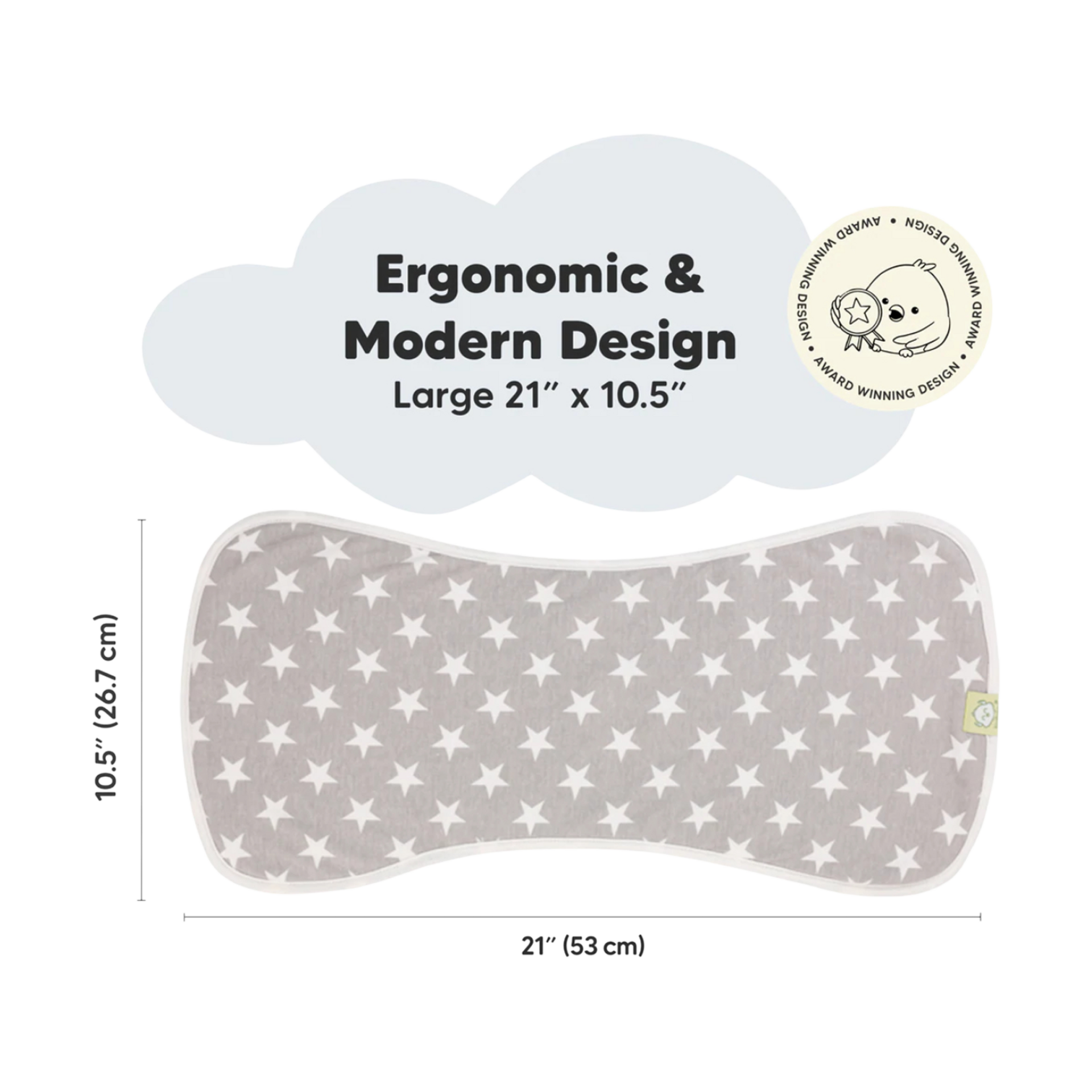 KeaBabies Urban Burp Cloths (5 Pack) - Grayscape.