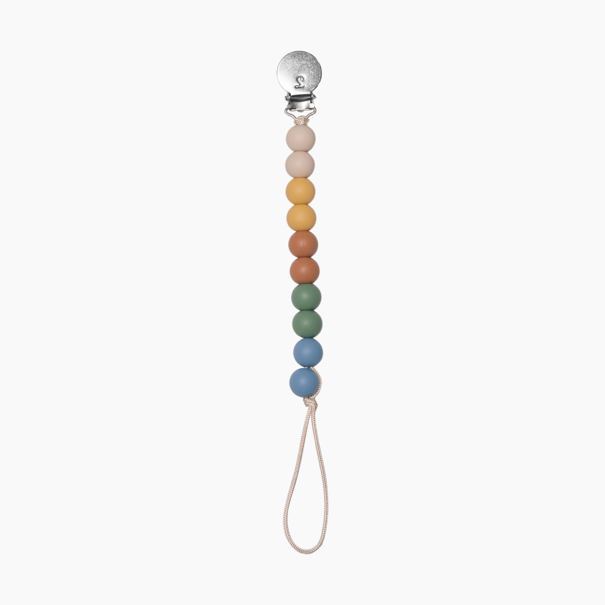 Loulou Lollipop Loulou Lollipop x Babylist Colorblock Silicone Pacifier Clip - Modern Primary Multi.