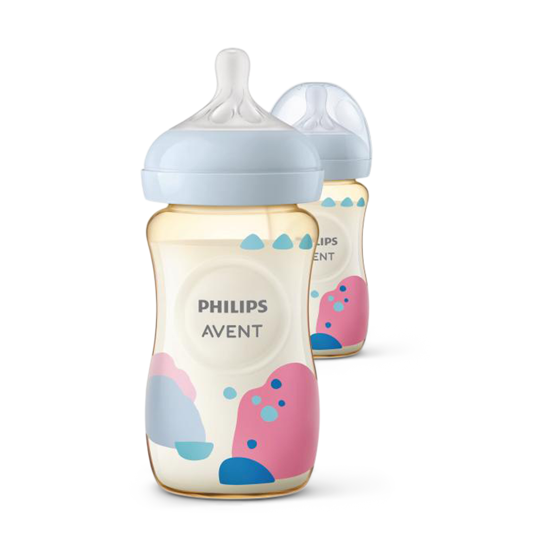 Philips Avent PPSU Natural Baby Bottles with Medium Flow Nipples.