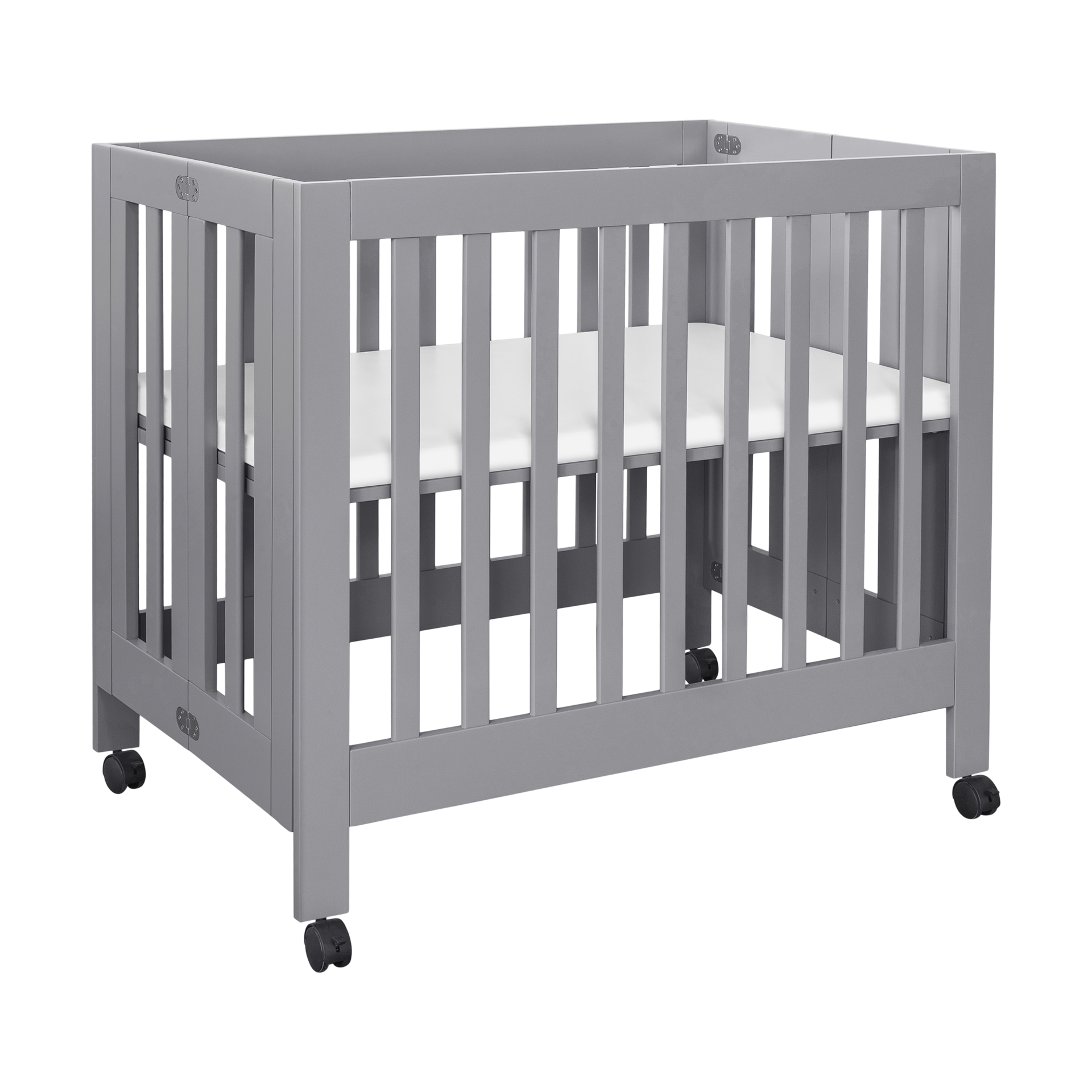 babyletto Origami Mini Crib - Grey.