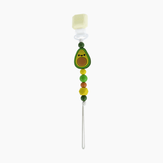 Loulou Lollipop Darling Pacifier Clip - Avocado.