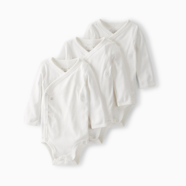 Carter's Little Planet Organic Cotton Wrap Bodysuits (3 Pack) - Cream, 3 M.