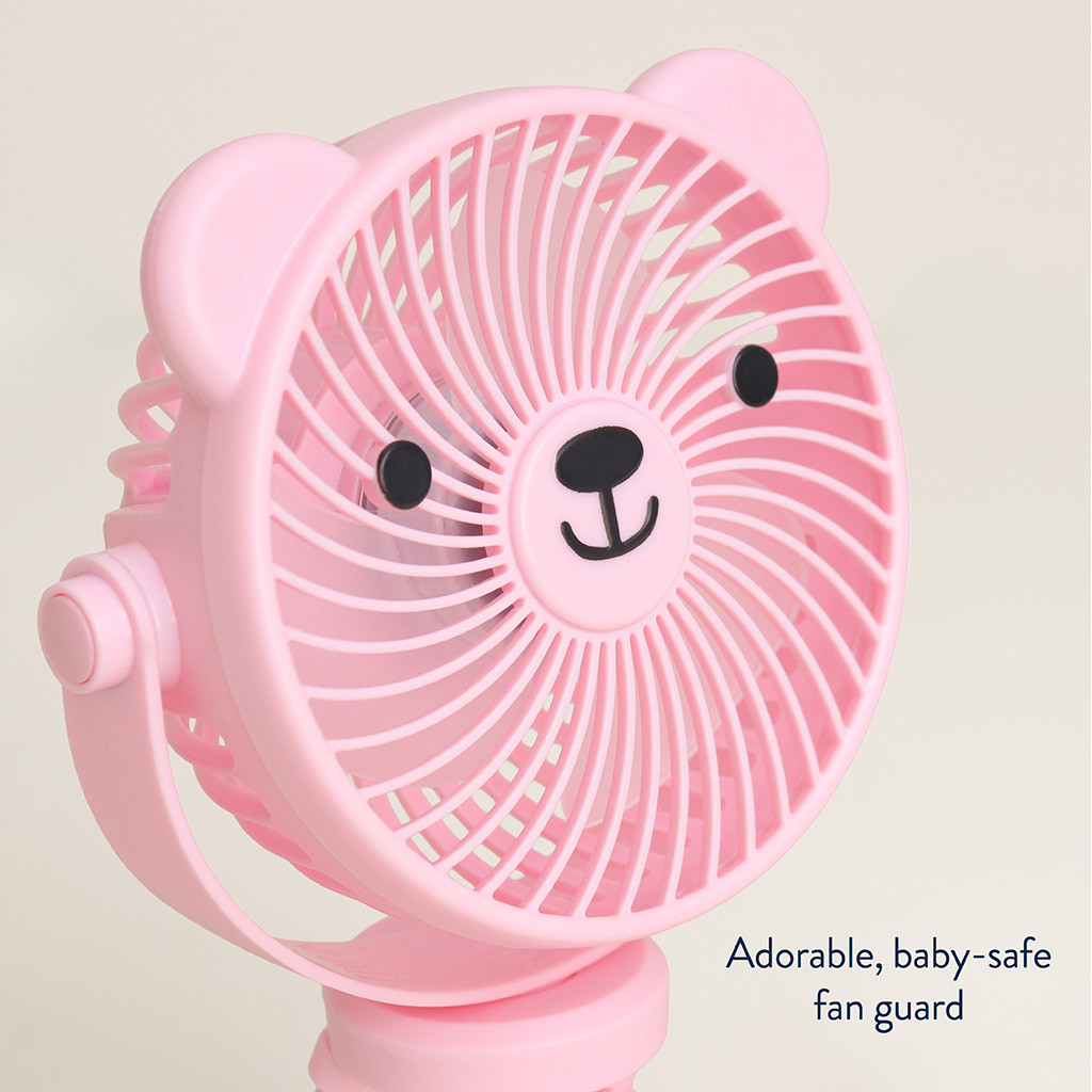 Itzy Ritzy Itzy Breeze 3-Speed Stroller Fan - Pink.