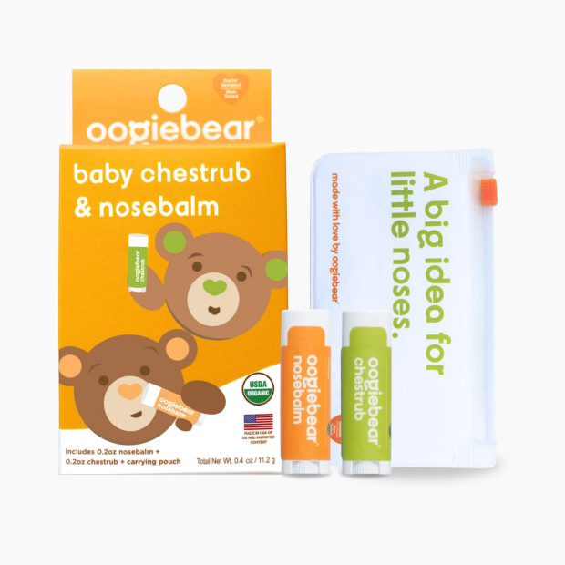 Oogiebear Organic Mini Nosebalm and Chestrub Kit.
