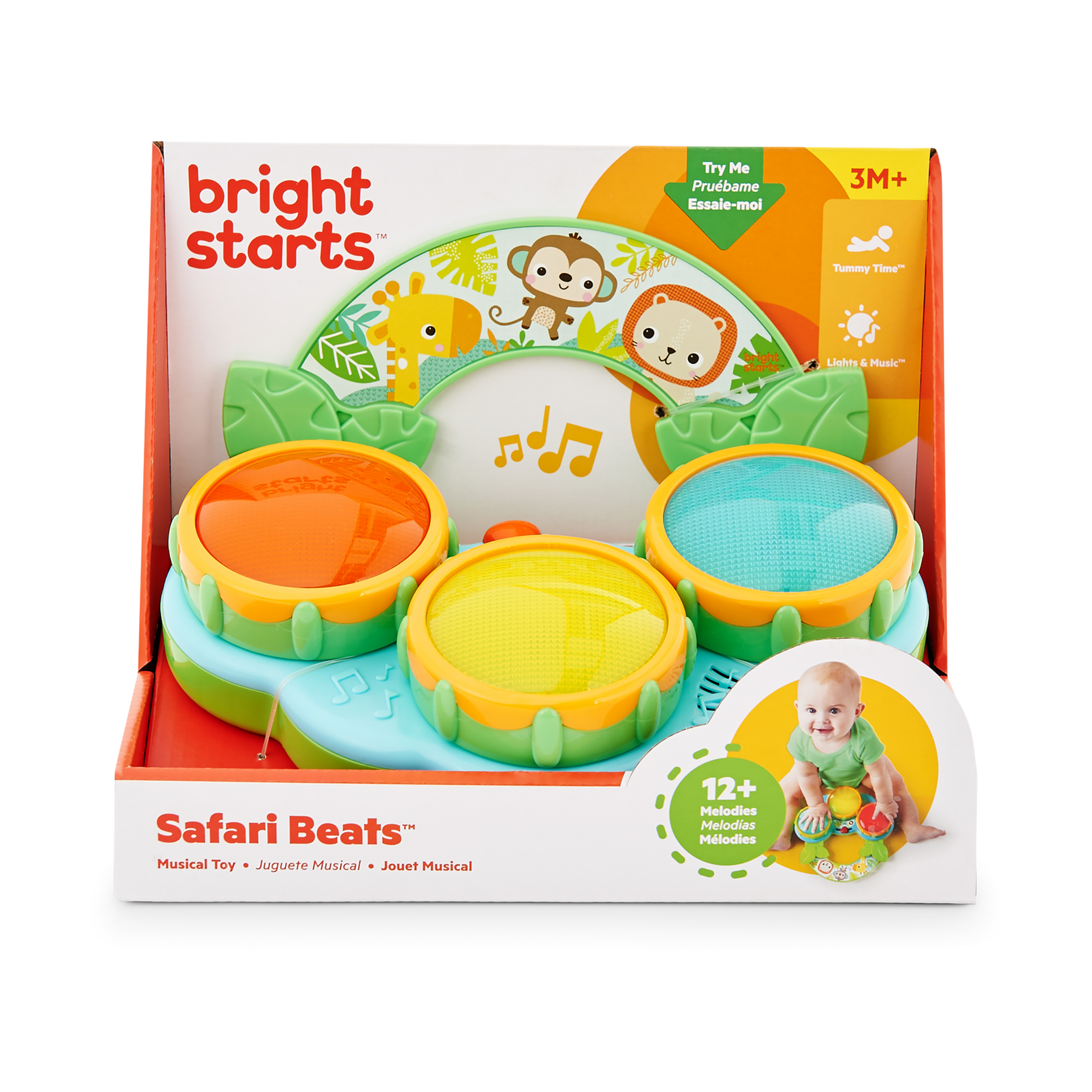 Bright Starts Safari Beats Musical Drum Toy.