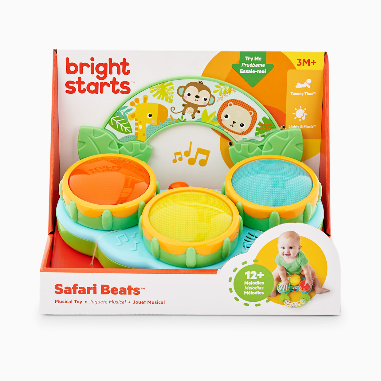 Bright Starts Safari Beats Musical Drum Toy.