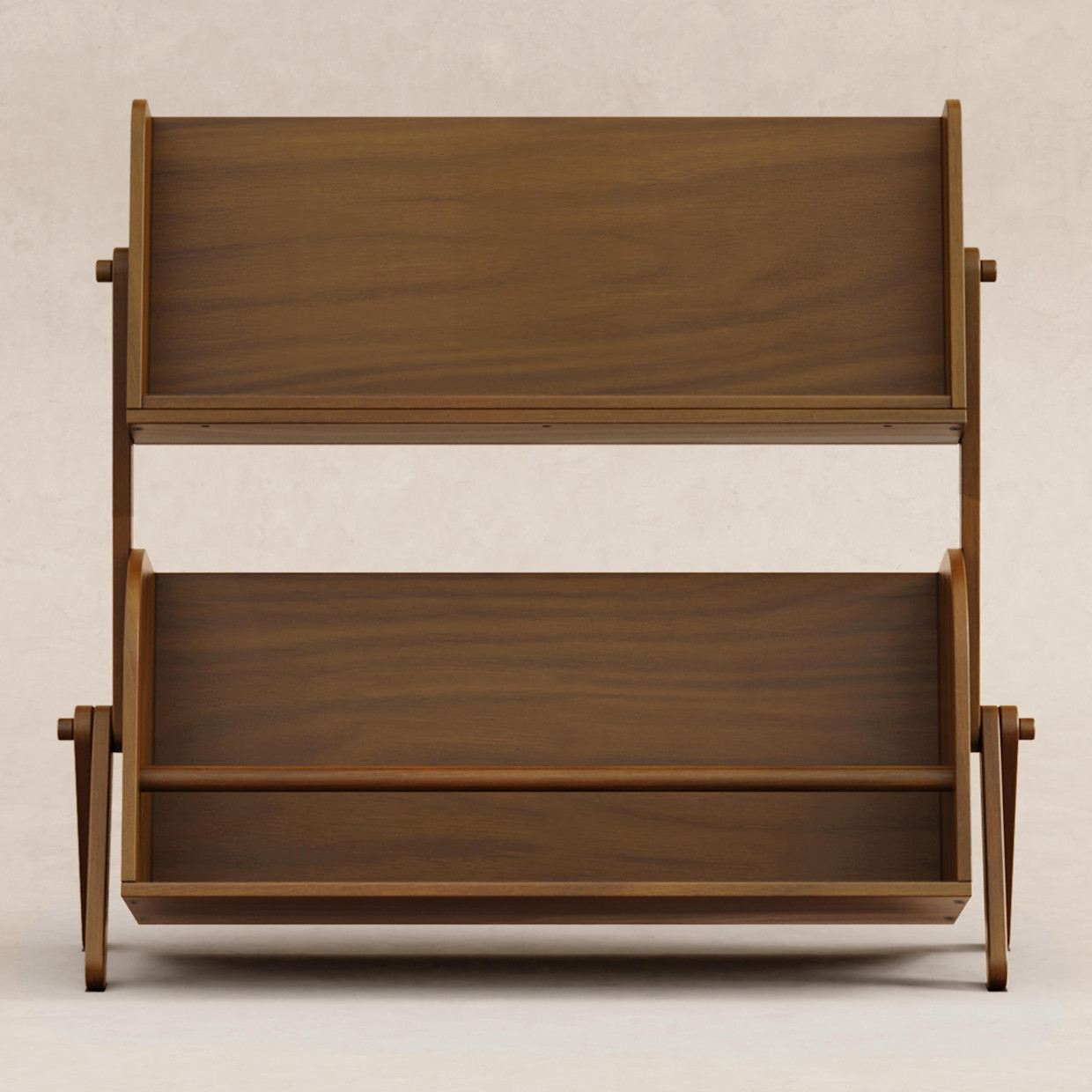 babyletto Tally Storage and Bookshelf - Natural Walnut.