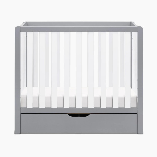 Carter's by DaVinci Colby 4-in-1 Convertible Mini Crib with Trundle - Grey / White.