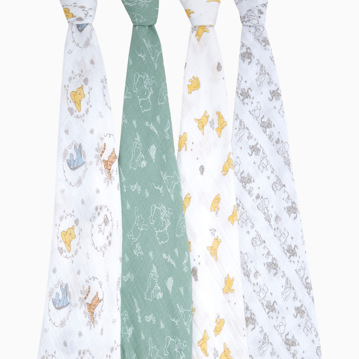 Aden + Anais Disney Essentials Cotton Muslin Swaddles (4 Pack) - Winnie + Friends, 4.