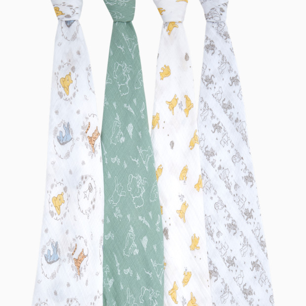 Aden + Anais Disney Essentials Cotton Muslin Swaddles (4 Pack).
