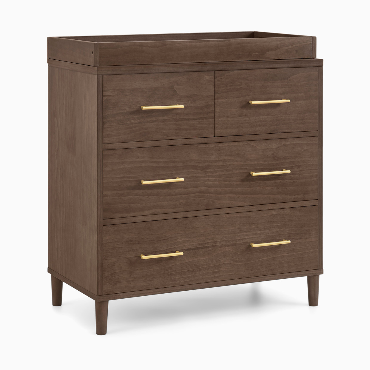Delta Children Classic 4 Drawer Dresser With Changing Top - Teak Brown.