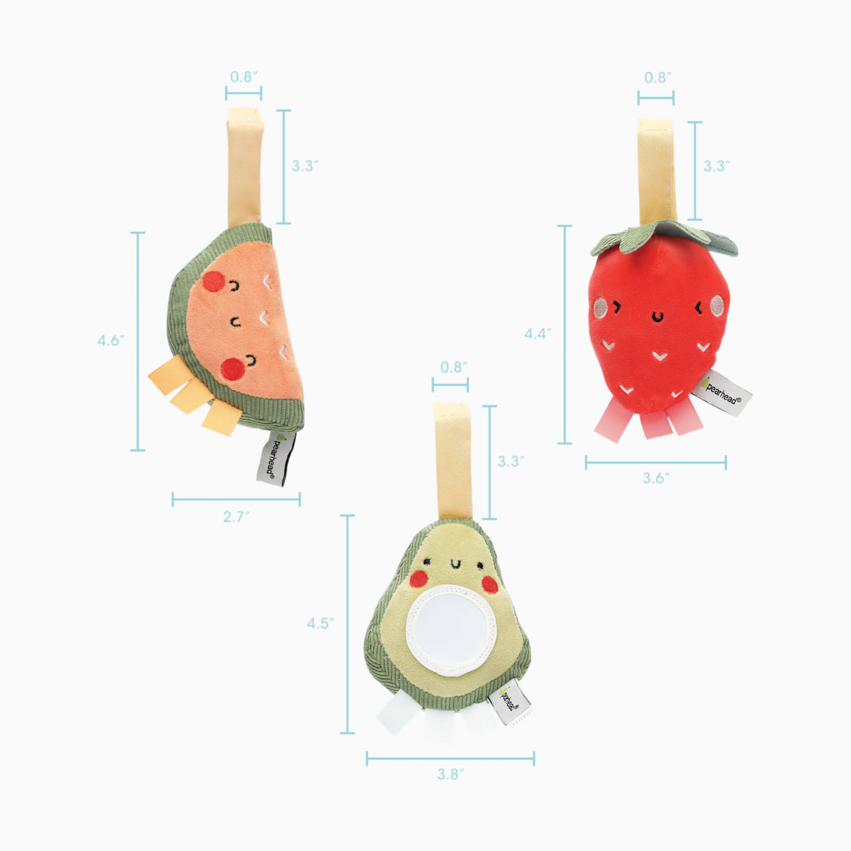 Pearhead Baby Stroller Toy Set - Fruit.