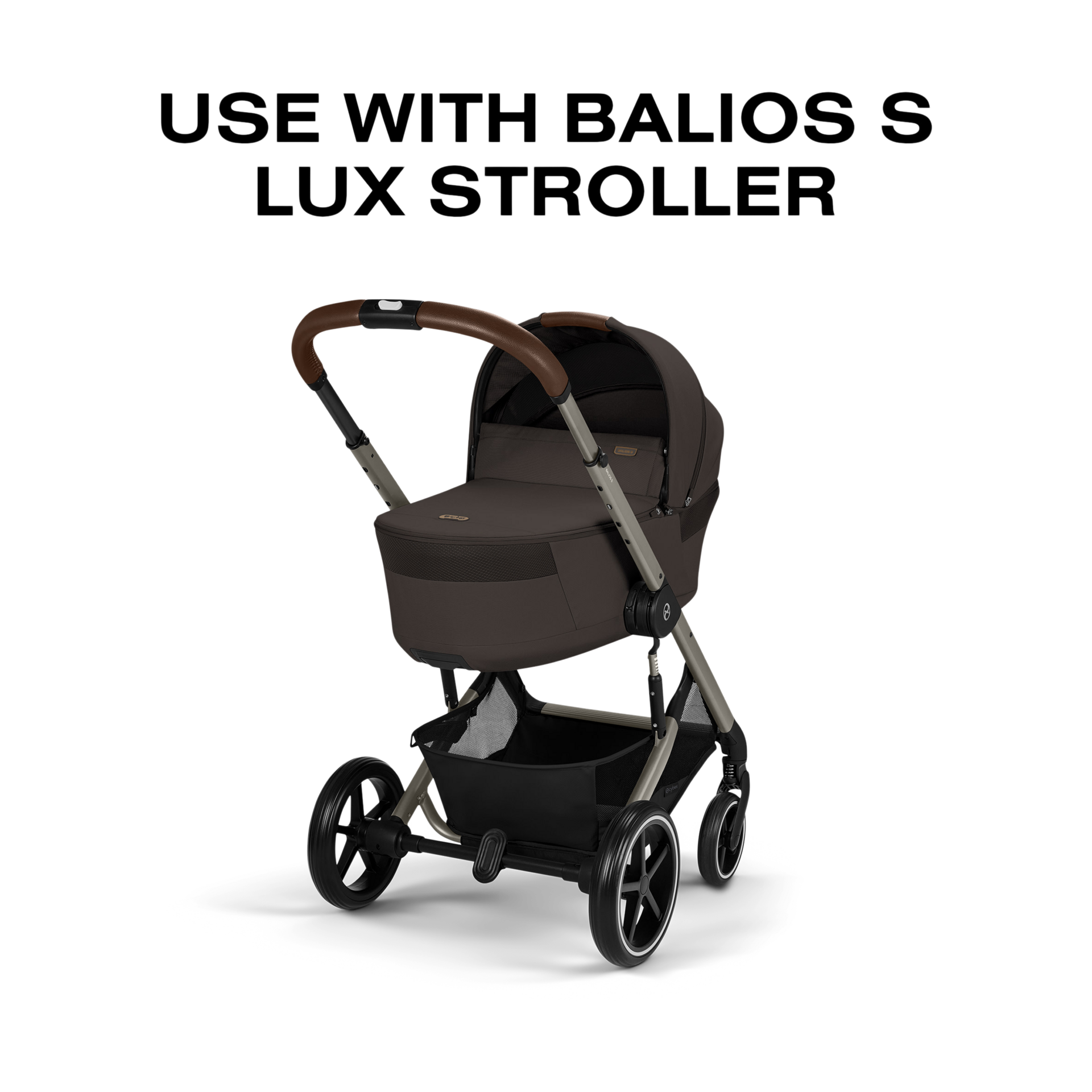 Cybex BALIOS Fold Cot - Chocolate Brown.