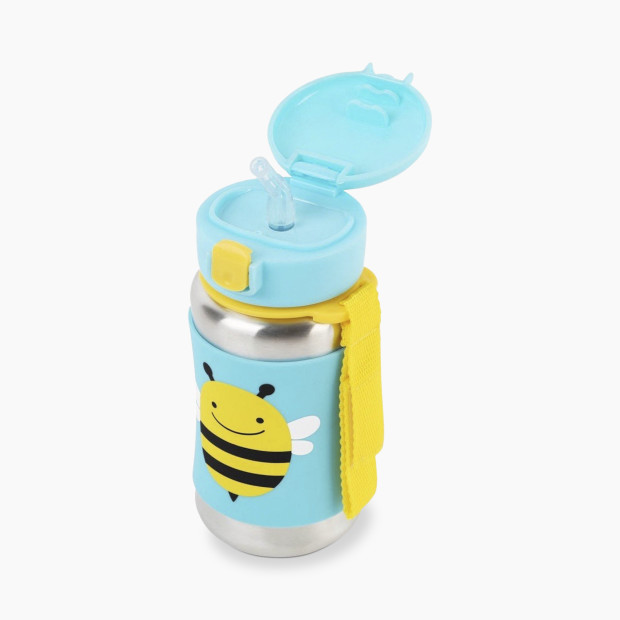 Skip Hop Baby Zoo Stainless Steel Straw Bottle - Bee.