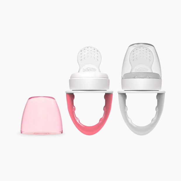Dr. Brown's Fresh Firsts Silicone Feeder - Pink & Gray, 2.