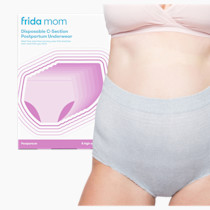 Frida Mom Women's Postpartum Underwear for C-Section Recovery, Disposable High Waist, Seamless with Stretchy Support, Postpartum Essentials, Size Regular (Waist 28"-42" Stretched), 8 Count, Gray