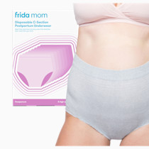 Frida Mom Women's Postpartum Underwear for C-Section Recovery, Disposable High Waist, Seamless with Stretchy Support, Postpartum Essentials, Size Petite (Waist 23"-34" Stretched), 8 Count, Gray