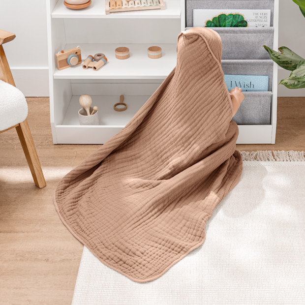 Comfy Cubs Cotton Muslin Hooded Baby Towel (2 Pack).